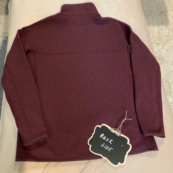 Women’s Sz L Patagonia Better Sweater Pullover 4 snap front Color=Balsamic - Picture 7 of 7
